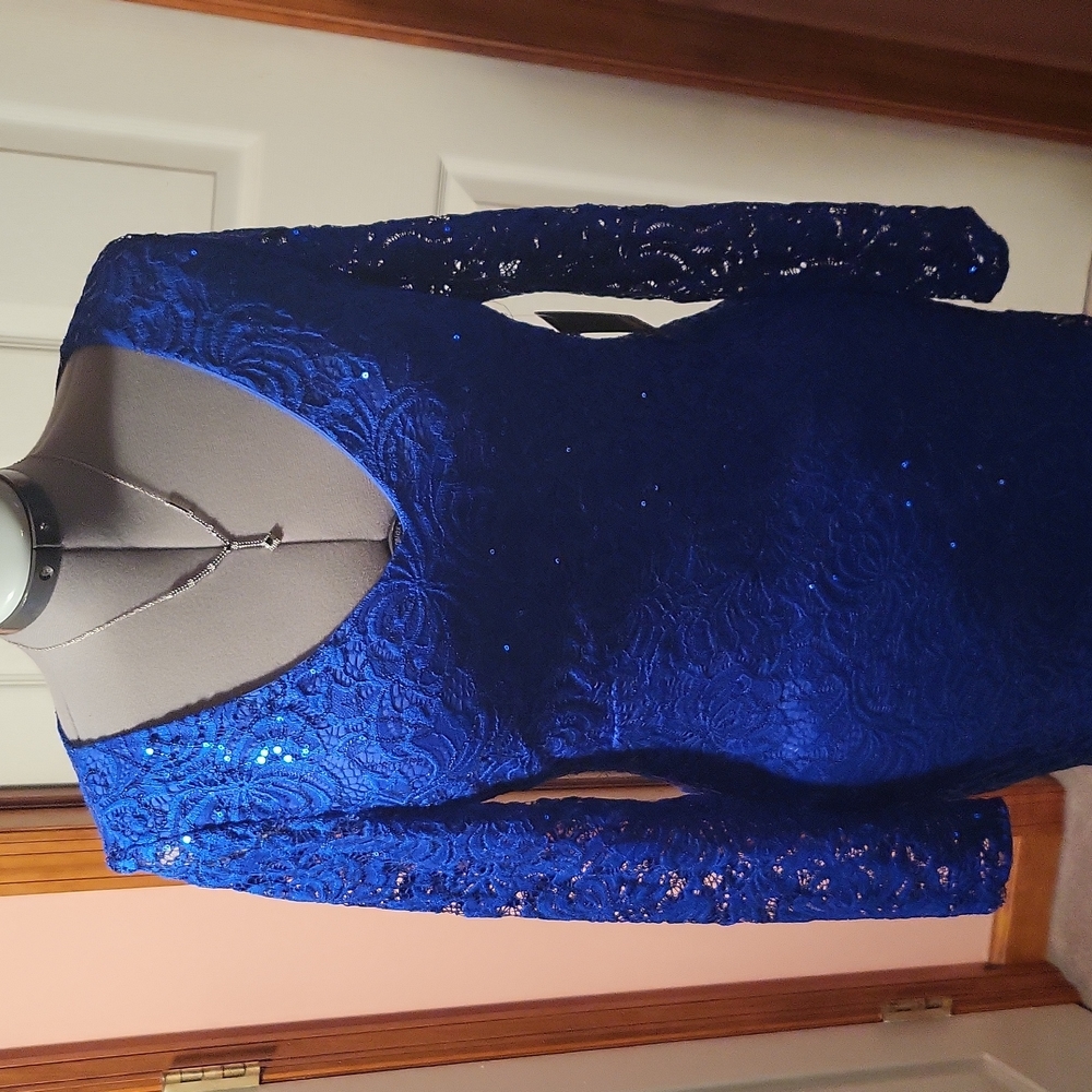 Marina Royal Blue Sequin Gown